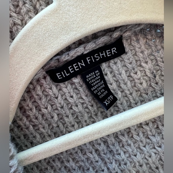 Eileen Fisher Darkpearl Supersoft Yak Merino Wool Honeycomb Sweater - Picture 16 of 16